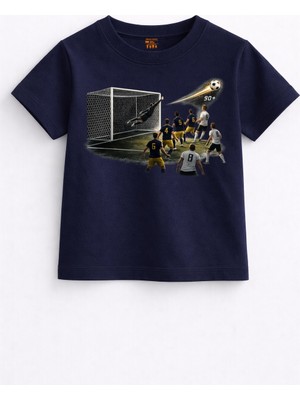 Rabona Fashion Thunder Goal Vintage Soccer Çocuk T-Shirt