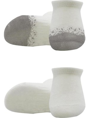 NW NessiWorld 2'li Penye Sneakers Çorap 20105 Ekru Gri