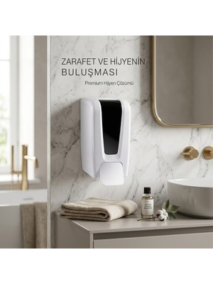 Dora Duvara Monte Gagalı Sıvı Sabun Dispenseri – 900 ml (Siyah / Beyaz Seçenekli)