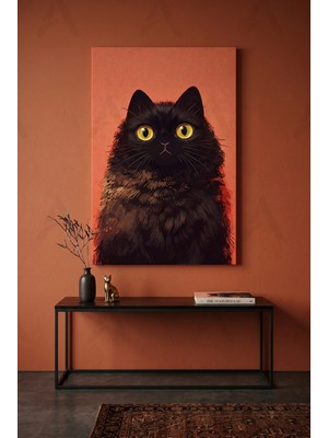 Artease Dekoratif Kedi Portresi Tablo