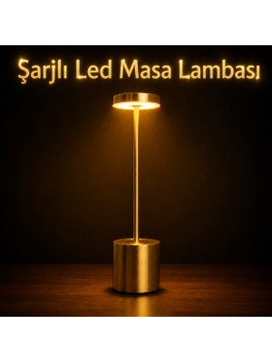 CoverZone Şarjlı LED Masa Lambası – 3 Işık Sıcaklığı ve Parlaklık Ayarı, Dokunmatik Kontrol, Yüksekliği 34.5 Cm, Alt Tabanı 8 cm – Şık ve Modern Tasarım, Kullanım Kolaylığı | Ymn-8