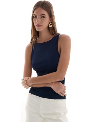 Lencie Halter Yaka Body Lacivert