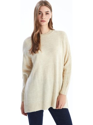 LC Waikiki Bisiklet Yaka Kadın Triko Tunik  (W4)