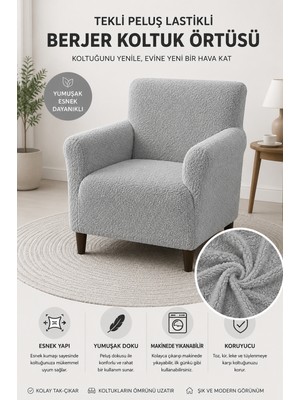 Btf Home Yumuşacık Welsoft Tek Kişilik Koltuk Örtüsü Yıkanabilir  Kaymaz Esnek
