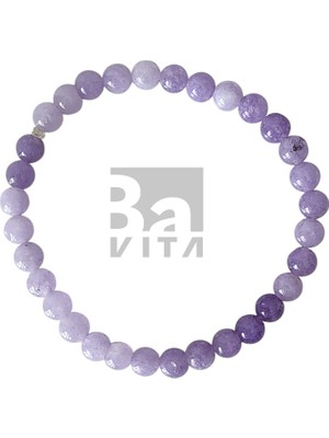 Bavita Doğal Taş Bileklik-T6 Lavanta Ametist 22 cm 6mm