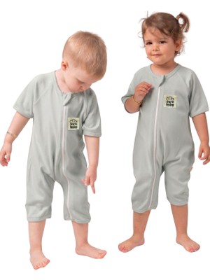 Sare Baby Yazlık Uyku Tulumu Dizaltı Boy 0.2 Tog Bebek Uyku Tulumu %100 Doğal Pamuk Oeko-Tex Sertifikalı Kumaş Yeşil