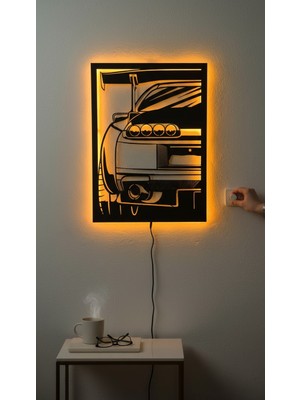 Wells Toyota Supra Jdm Spirit Rgb Kumandalı LED Tablo - 60X40 cm
