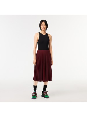 Lacoste Kadın Loose Fit Bordo Etek