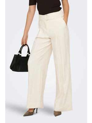 Only Onltila Loose Fit Yüksel Bel Geniş Paça Kemer Detaylı Pantolon Bayan Pantolon 15367390