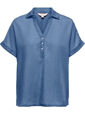 Only Onlcharis Loose Fit Klasik Yaka Düğme Detaylı Bluz Bayan Bluz 15363976