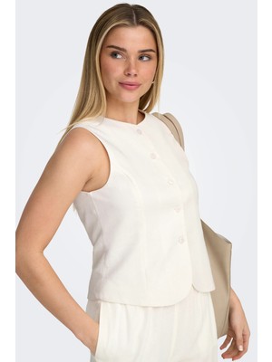 Only Onlgoa Regular Fit Bisiklet Yaka Düğmeli Yelek Bayan Yelek 15363724