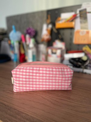 Fiorbag Kalem Kutusu Yıkanabilir Kalem Kutusu Tek Bölmeli Fermuarlı Kalemlik Astarlı Okul Kalem Kutusu Desenli Astarlı Tek Gözlü Kalemlik -El Yapımı