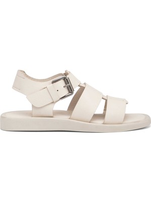 Tergan Bej Hakiki Deri Kadın Sandalet - K25Y1SN68107-A25