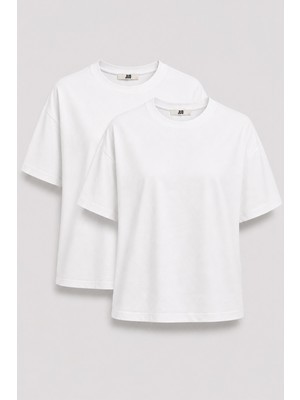 JUST UNIQUE DENIM J.U.D Ricardo 84002-1 Oversize 2'li Erkek Basic T-Shirt