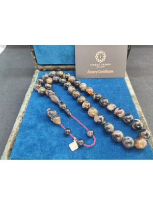 İskeçe Tesbih Vıp Kutulu Iskeçeli Cemil Usta Eseri 49.53 Gr. Caretta Caretta (Kaplumbağa) Sertifikalı 9848