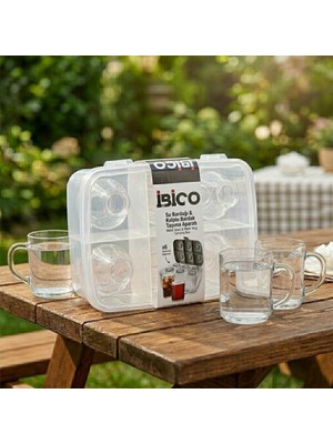 İbico Ibico Safirs Pratik 6 Bölmeli Su Bardağı Taşıma Kabı