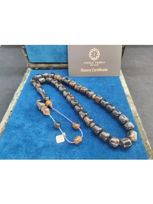 İskeçe Tesbih Vıp Kutulu Iskeçeli Cemil Usta Eseri 35.20 Gr. Caretta Caretta (Kaplumbağa) Sertifikalı 9847