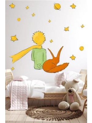 Esranın Dünyası -Küçük Prens ve Sarı Yıldızlar Çocuk Bebek Odası Sticker Seti