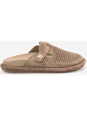 Kemal Tanca Kadın Kauçuk Tabanlı Süet Terlik 444-16