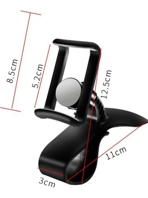 Ozcmax Araç Içi Konsola Takılan Döner Başlıklı Telefon Kıskacı Telefoon Tutucu