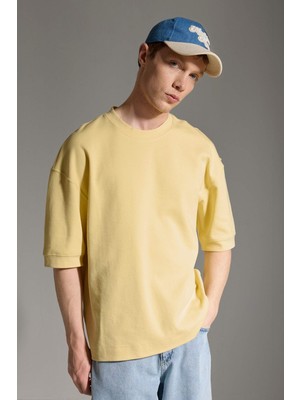 DeFacto Loose Fit Nefes Alabilen Kumaş Tişört B4844AX26SP