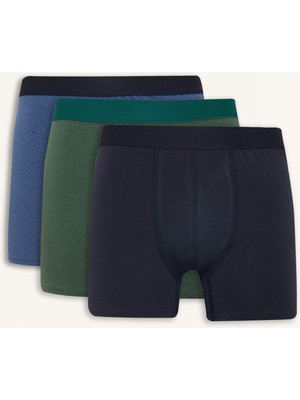 DeFacto Regular Fit Etnik Desenli 3'lü Boxer B7793AX26SP