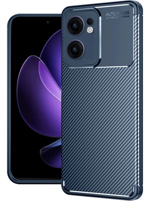 Magicool Oppo Reno 13F Kılıf Auto Focus Karbon Kapak - Lacivert