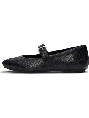 Kadın Babet AAF-090 Fitflop Delıcato Snake Mary Janes All Black