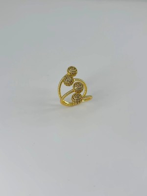 Magicool 14 K Gold Kaplama Zirkon Taşlı Yüzük