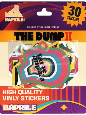 Baprile The Dump Iı Eğlenceli Sticker Koleksiyonu 30 Parça Laptop Telefon Termos Etiket Seti