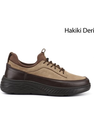 Gönderi(r) Erkek Kum Nubuk  Bağcıklı Hakiki Deri Sneaker