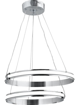 Gusto Lighting Morena Modern Krom LED Sarkıt Avize,3 Renk Yanabilen Modern Avize,salon LED Avize