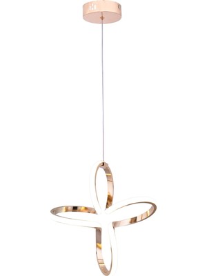 Gusto Lighting Lily Tek Top LED Sarkıt Avize,gold,3 Renk Yanabilen LED Avize, Modern Salon Oda LED Avize