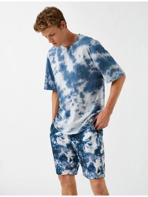 Discount World Unisex Oversize Batik Lekeli Tişört – Günlük & Spor