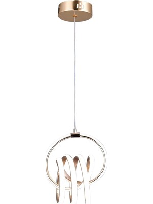 Gusto Lighting Loren Tekli LED Sarkıt Avize,gold,3 Renk Yanabilen LED Avize, Modern Salon Oda LED Avize
