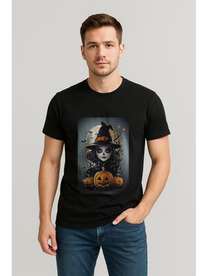 Mr.Thinker Mr.thınker Regular Unisex T-Shirt Siyah 'özel Günler/cadılar Bayramı3' 1t Baskılı