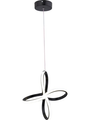 Gusto Lighting Lily Tek Top LED Sarkıt Avize,siyah,3 Renk Yanabilen LED Avize, Modern Salon Oda LED Avize