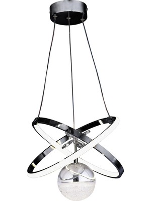 Gusto Lighting Modern Carla Tek Top LED Sarkıt Avıze,siyah ,3 Renk Ayarlanabilir LED Avize.antre