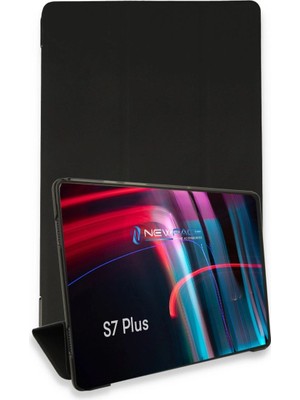 Mudanis Samsung Galaxy T970 Tab S7 Plus 12.4 Kılıf Tablet Smart Kılıf - Siyah