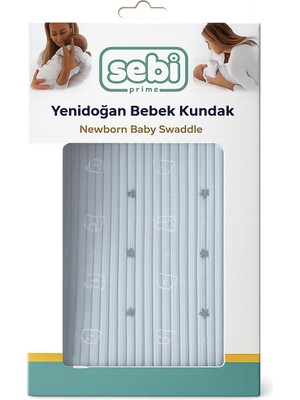 Sebi Prime Yenidoğan Bebek Kundak Battaniye Mavi/pembe