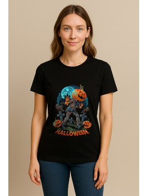 Mr.Thinker Mr.thınker Regular Unisex T-Shirt Siyah 'özel Günler/cadılar Bayramı10' 1t Baskılı