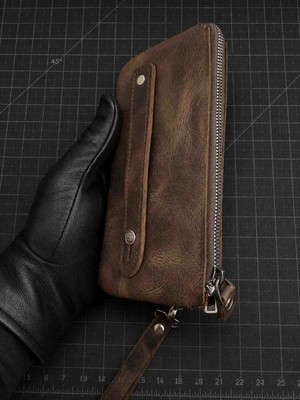 Vintage Leather Craft Hakiki Deri Erkek El Çantası