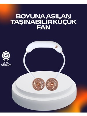 sbodurhome USB Şarjlı Katlanabilir Mini Boyun Fanı 1–3 Saat Kullanım