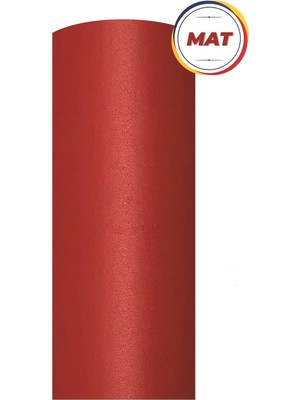 Mat Kırmızı Yapışkanlı Kaplama Folyosu 122 cm x 1 mt