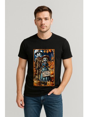 Mr.Thinker Mr.thınker Regular Unisex T-Shirt Siyah 'özel Günler/cadılar Bayramı5' 1t Baskılı