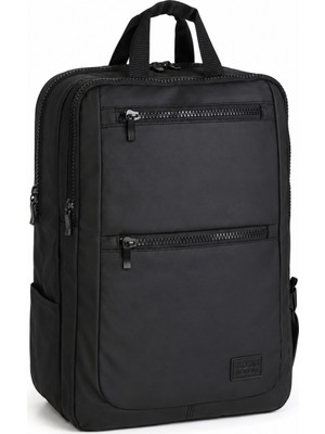 Wander Bag Geniş Iç Hacimli Suya Dayanıklı Laptop ve Seyahat Sırt Çantası Siyah