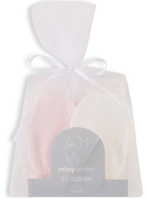 Minycenter Kız Bebek 2 Li Eldiven Set 0-3 Ay Pembe