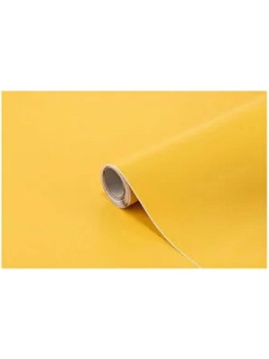 Mat Sarı Yapışkanlı Kaplama Folyosu 122 cm x 5 mt