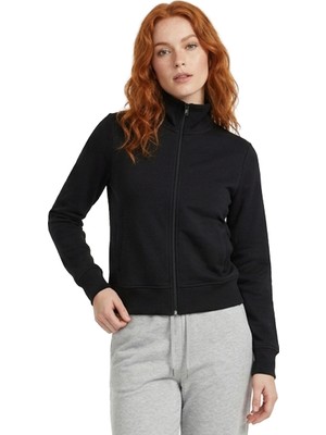 Sportive Kaia Full-Zip Kadın Siyah Günlük Stil Eşofman Üstü 26YK0001-SYH