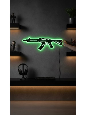 Wells Valorant Vandal LED Işıklı Duvar Tablosu - 70 cm Gamer Dekorasyon